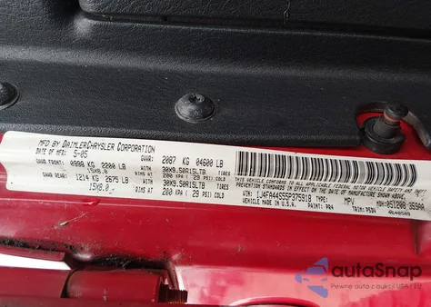 2005 Jeep Wrangler Unlimited из США, поврежденный, VIN 1J4FA44S55P375918